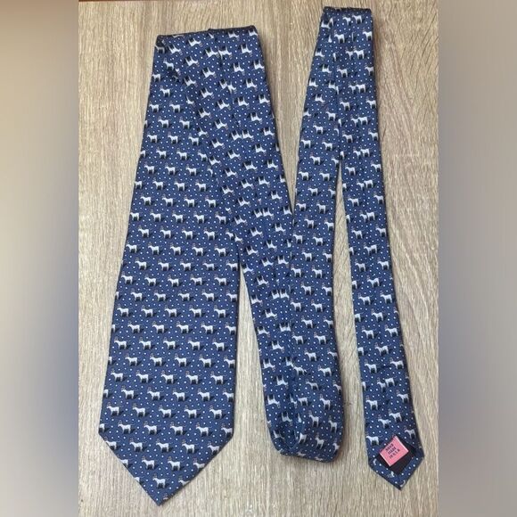 Vineyard Vines EUC blue democratic donkey patterned silk necktie - Picture 1 of 3